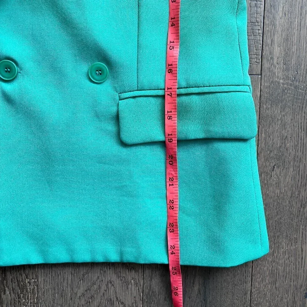 Forever 21 Green Pantsuit Set Blazer & High Rise Trousers Size S Chic Workwear